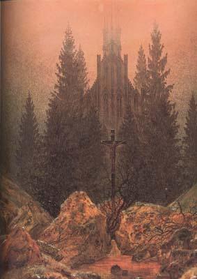 Caspar David Friedrich Cross in the Mountains (mk10) oil painting image